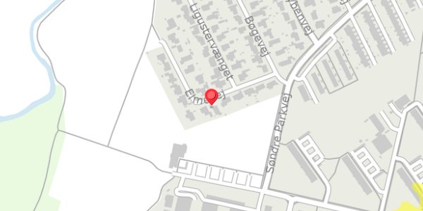Trafikstøjkort på Elmevej 16, . , 4100 Ringsted