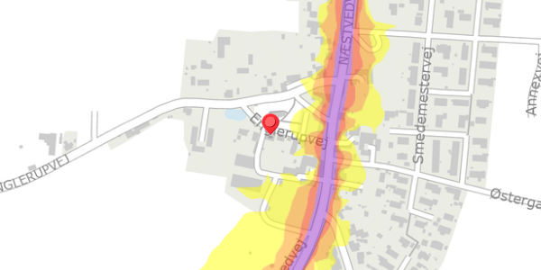 Trafikstøjkort på Englerupvej 7, . , 4100 Ringsted