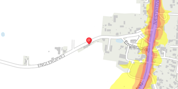 Trafikstøjkort på Englerupvej 19, . , 4100 Ringsted