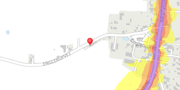 Trafikstøjkort på Englerupvej 21, 4100 Ringsted
