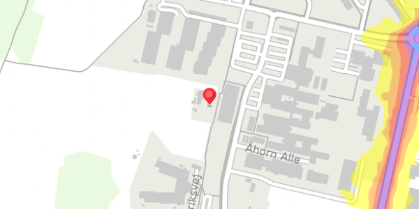 Trafikstøjkort på Eriksvej 2, 4100 Ringsted