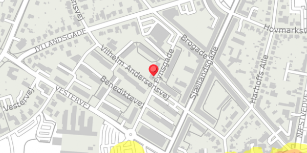 Trafikstøjkort på Fynsgade 20, 2. th, 4100 Ringsted