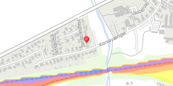 Trafikstøjkort på Hagbardsvej 4, 4100 Ringsted