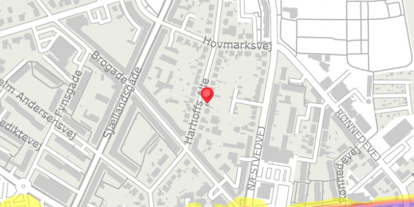 Trafikstøjkort på Harhoffs Alle 23, . , 4100 Ringsted