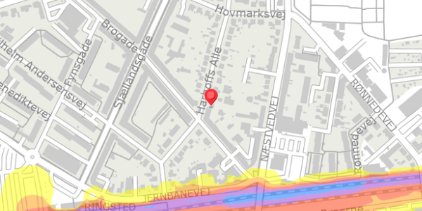 Trafikstøjkort på Harhoffs Alle 31, . , 4100 Ringsted