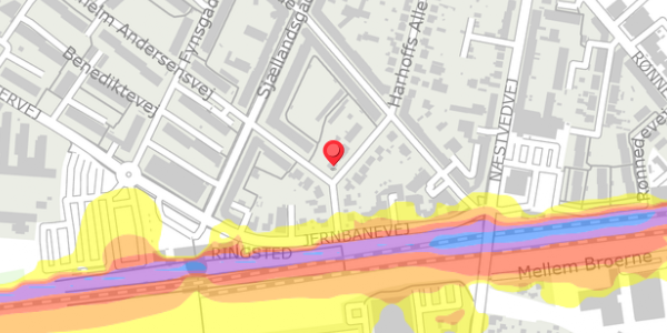 Trafikstøjkort på Harhoffs Alle 38, . , 4100 Ringsted