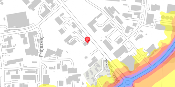 Trafikstøjkort på Haslevvej 24B, 4100 Ringsted