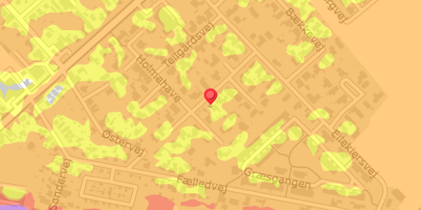 Trafikstøjkort på Holmehave 19, 4100 Ringsted