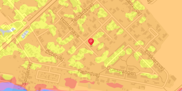 Trafikstøjkort på Holmehave 21, 4100 Ringsted