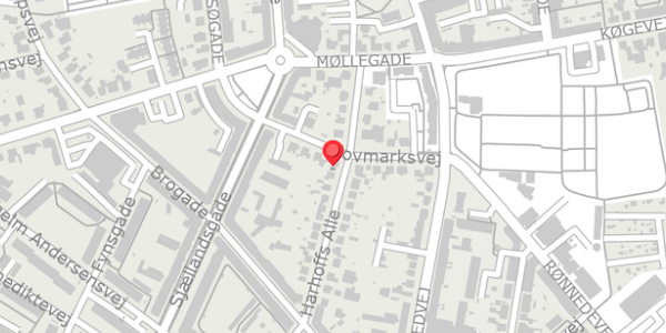Trafikstøjkort på Hovmarksvej 11B, 4100 Ringsted