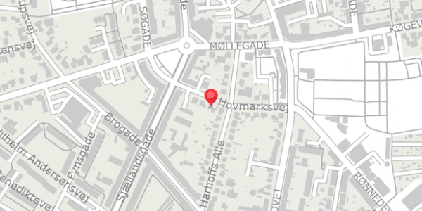 Trafikstøjkort på Hovmarksvej 13, 1. , 4100 Ringsted
