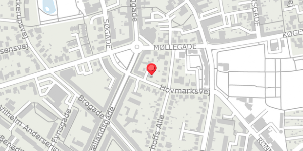 Trafikstøjkort på Hovmarksvej 14A, 4100 Ringsted