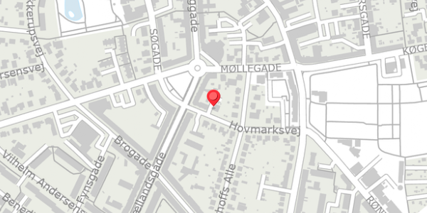 Trafikstøjkort på Hovmarksvej 14C, 4100 Ringsted