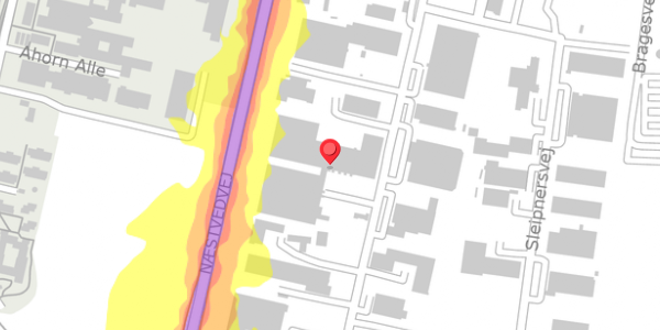 Trafikstøjkort på Huginsvej 12, . , 4100 Ringsted