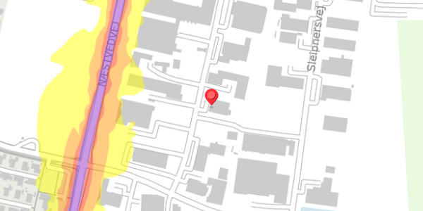 Trafikstøjkort på Huginsvej 21, 4100 Ringsted