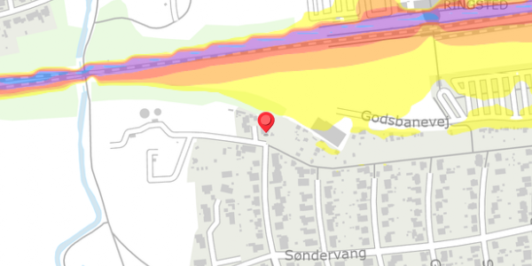 Trafikstøjkort på Hybenvej 5B, . , 4100 Ringsted