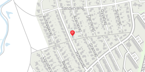 Trafikstøjkort på Hybenvej 29A, . , 4100 Ringsted