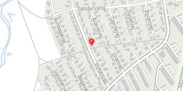 Trafikstøjkort på Hybenvej 29B, . , 4100 Ringsted