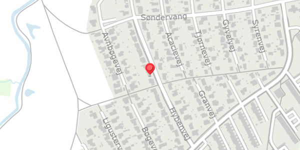 Trafikstøjkort på Hybenvej 34, . , 4100 Ringsted