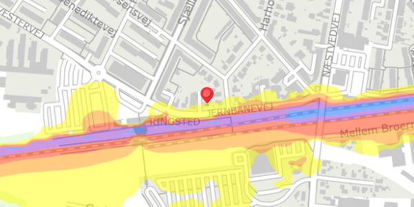 Trafikstøjkort på Jernbanevej 16, . , 4100 Ringsted