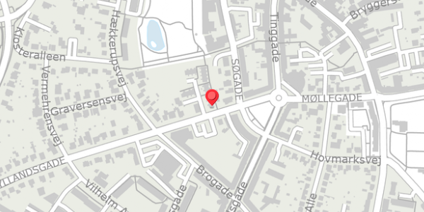 Trafikstøjkort på Jyllandsgade 8A, 4100 Ringsted
