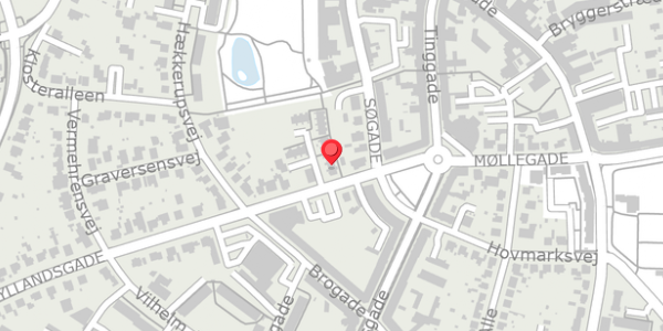 Trafikstøjkort på Jyllandsgade 8B, 4100 Ringsted