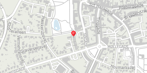 Trafikstøjkort på Jyllandsgade 8K, 4100 Ringsted