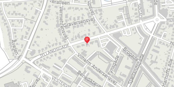 Trafikstøjkort på Jyllandsgade 19, 4100 Ringsted