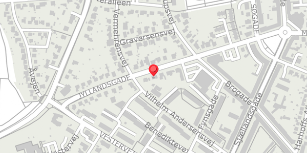 Trafikstøjkort på Jyllandsgade 21, 4100 Ringsted