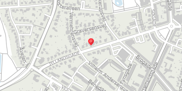 Trafikstøjkort på Jyllandsgade 32, 4100 Ringsted