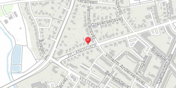 Trafikstøjkort på Jyllandsgade 40, 4100 Ringsted