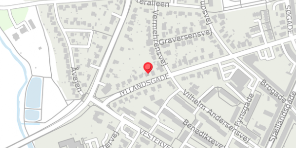 Trafikstøjkort på Jyllandsgade 42, 4100 Ringsted