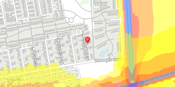 Trafikstøjkort på Kildebrinken 17, . , 4100 Ringsted