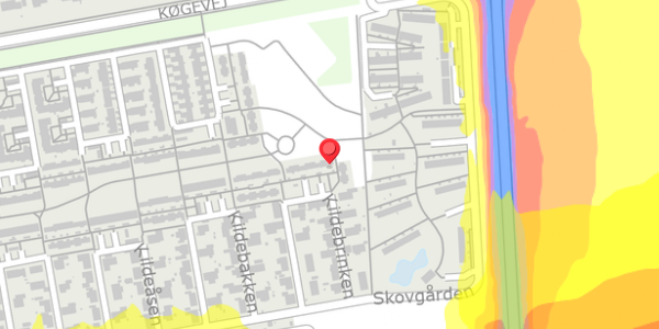Trafikstøjkort på Kildemarken 254, 4100 Ringsted