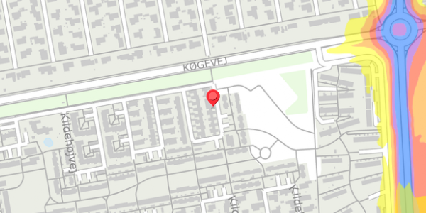 Trafikstøjkort på Kildeskovvej 21, 4100 Ringsted
