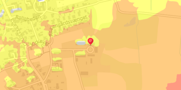 Trafikstøjkort på Kirkevej 26, 4100 Ringsted