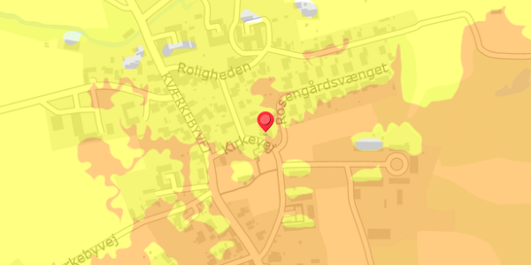Trafikstøjkort på Kirkevej 36, . , 4100 Ringsted