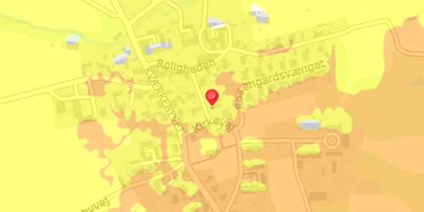 Trafikstøjkort på Kirkevej 38, 4100 Ringsted