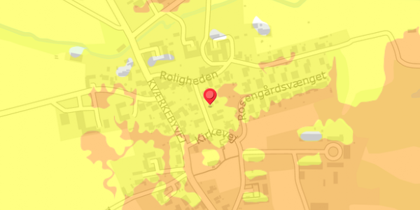 Trafikstøjkort på Kirkevej 40, 4100 Ringsted