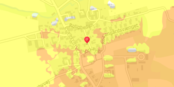Trafikstøjkort på Kirkevej 43, 4100 Ringsted