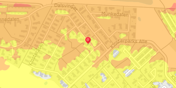 Trafikstøjkort på Klosteråsen 15, 4100 Ringsted