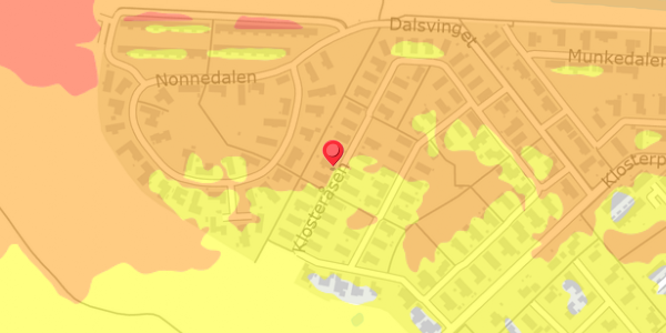 Trafikstøjkort på Klosteråsen 62, 4100 Ringsted