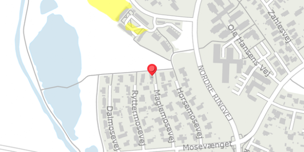 Trafikstøjkort på Maglemosevej 13, 4100 Ringsted