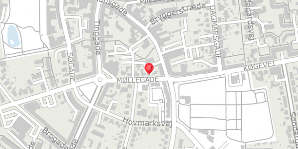Trafikstøjkort på Møllegade 6, . , 4100 Ringsted
