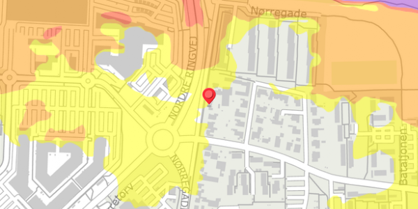 Trafikstøjkort på Nørregade 88, . , 4100 Ringsted