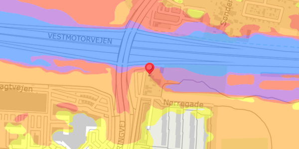 Trafikstøjkort på Nørregade 154, . , 4100 Ringsted