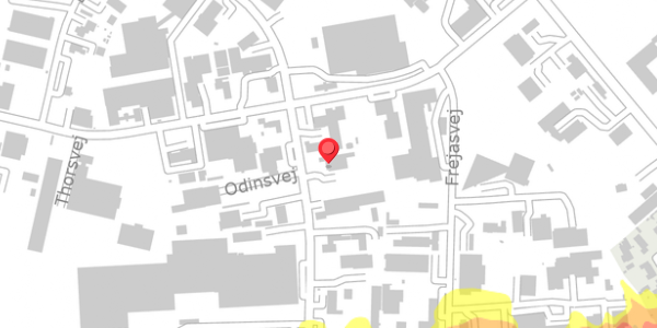 Trafikstøjkort på Odinsvej 23, . , 4100 Ringsted
