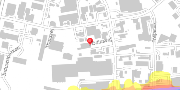Trafikstøjkort på Odinsvej 24, . , 4100 Ringsted