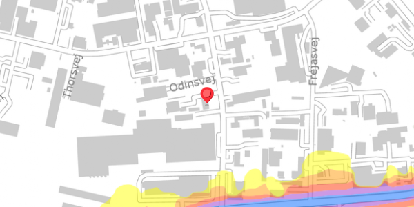 Trafikstøjkort på Odinsvej 26, 4100 Ringsted