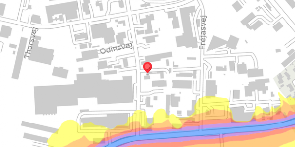 Trafikstøjkort på Odinsvej 27, . , 4100 Ringsted